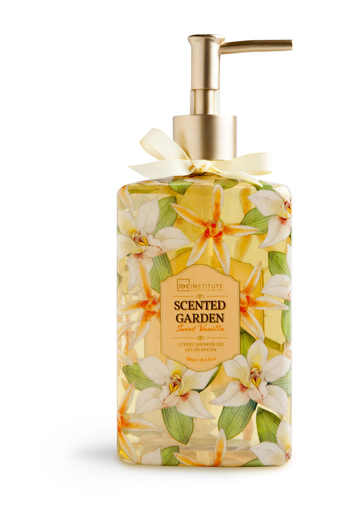 Dušigeel dosaatoriga IDC Institute Scented Garden Vanilla 780 ml hind ja info | Dušigeelid, õlid | kaup24.ee