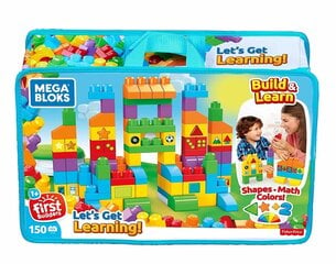 Набор кубиков "Учебная корзина" Mega Bloks, 150 д. цена и информация | Drewniana Wieża Piramida Kura Nakładanie Kolorowych Kwadratów LD-15 15276 | kaup24.ee