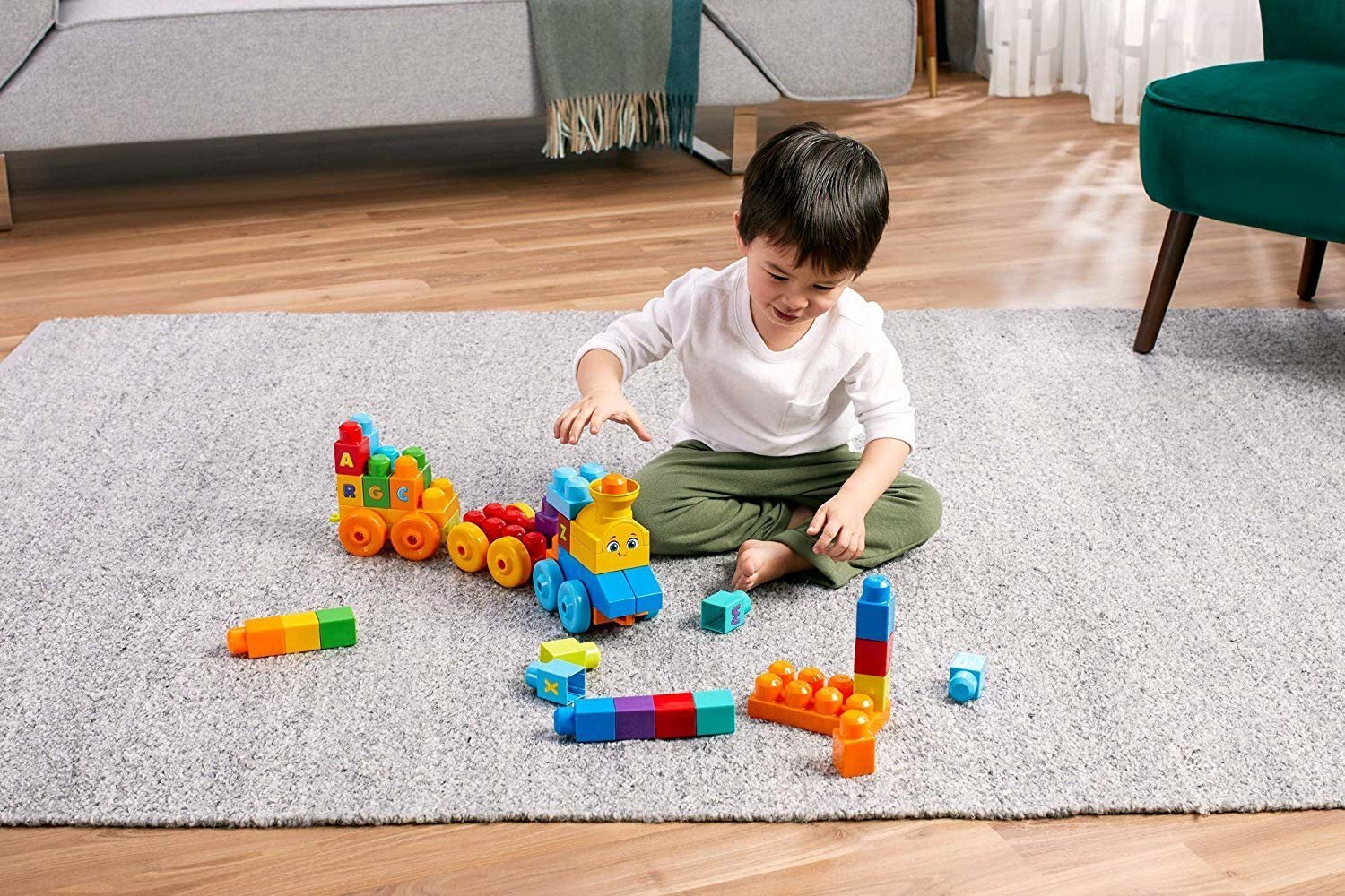 Klotsid Mega Bloks® Rongiga mängimine, 50-osaline цена и информация | Imikute mänguasjad | kaup24.ee