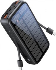 PROMATE SolarTank-20PDCi EcoLight™ Solar Power Bank 20000mAh / QC3.0 / PD20W / Lightning / microUSB цена и информация | Зарядные устройства Power bank | kaup24.ee