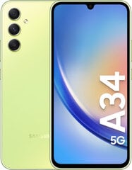 Samsung Galaxy A34 5G Dual SIM 6/128GB SM-A346BLGAEUE Light Green hind ja info | Telefonid | kaup24.ee