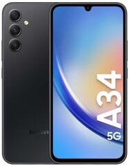 Samsung Galaxy A34 5G 6/128GB Black SM-A346BZKAEUE цена и информация | Мобильные телефоны | kaup24.ee