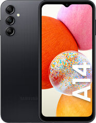 Samsung Galaxy A14 4G 4/64GB SM-A145RZKUEUE Black hind ja info | Samsung Mobiiltelefonid, foto-, videokaamerad | kaup24.ee