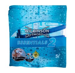 Одноразовые бритвы Wilkinson Sword Essentials 2 для мужчин 5 шт. цена и информация | Средства для бритья | kaup24.ee