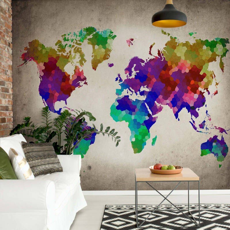 Consalnet Tapeet World Map 416 x 254 cm 10009VEXXXL hind ja info | Fototapeedid | kaup24.ee