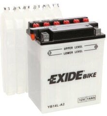 Exide motoaku 12V 14Ah YB14L-A2 134x89x166-+ цена и информация | Мото аккумуляторы | kaup24.ee