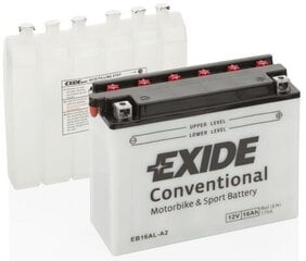 Exide motoaku 12V 16Ah YB16AL-A2 205x70x162-+ цена и информация | Аккумуляторы | kaup24.ee