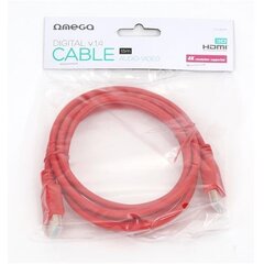 Omega HDMI v1.4, 1.5 м, Красный цена и информация | Кабели и провода | kaup24.ee