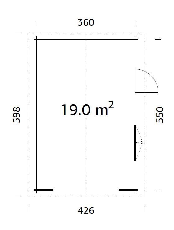 Garaaž Roger 19 m² ilma autoväravata valkja puidukaitsega цена и информация | Kuurid ja aiamajad | kaup24.ee