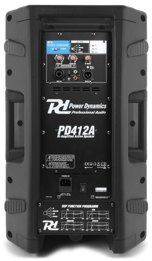 Power Dynamics PD412A kahevõimendusega aktiivne kõlar, 12" 1400 W hind ja info | Kõlarid | kaup24.ee