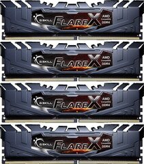 G.Skill Flare X DDR4, 4x8GB, 3200MHz, CL14 (F4-3200C14Q-32GFX) цена и информация | Оперативная память (RAM) | kaup24.ee