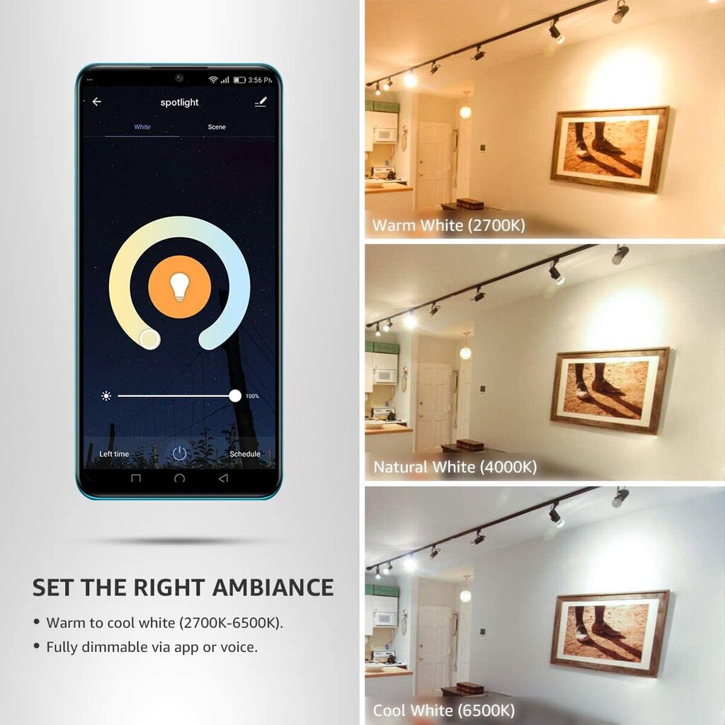 Lepro LED pirn, Smart, Wi-Fi, ühildub Alexa ja Google Home'iga, 2700-6500K, 4,5W, 2tk hind ja info | Lambipirnid, lambid | kaup24.ee