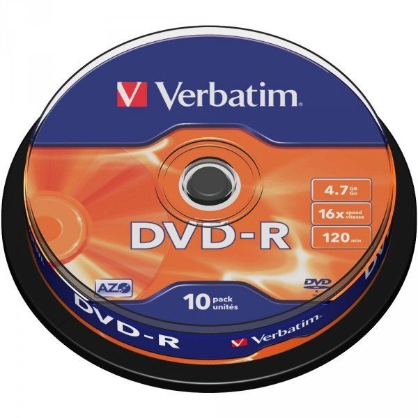 DVD plaadid Verbatim DVD-R 16 x 4,7 GB (10 tk) цена и информация | Vinüülplaadid, CD, DVD | kaup24.ee