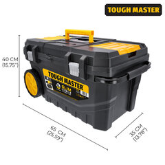 Tööriistakast ja ratastega 650 x 400 x 350 mm Uk Brand Tough Master TM-UPT-4024 hind ja info | Tööriistakastid, tööriistahoidjad | kaup24.ee