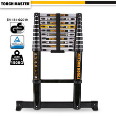 Алюминиевая стремянка телескопическая Tough Master ML-1032H, 3.2 м, 150 кг цена и информация | Стремянки | kaup24.ee