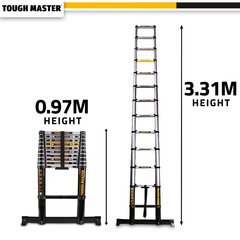 Alumiinium teleskoopredel 3,2 M, 150 kg Uk Brand Tough Master ML-1032H hind ja info | Redelid | kaup24.ee