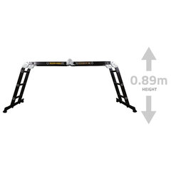 Multifunktsionaalne redel + platforma 340 cm 3,4 m Uk Brand Tough Master ML-103C hind ja info | Redelid | kaup24.ee