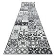 Vaip Azulejo Patchwork, hall / must, 133 x 380 cm