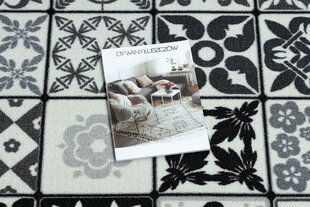 Vaip Azulejo Patchwork, hall / must, 133 x 640 cm hind ja info | Vaibad | kaup24.ee