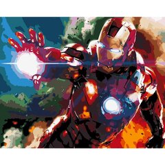 Maalimiskomplekt numbrite järgi, Raudmees Marvel 40 x 50 hind ja info | Maalid numbri järgi | kaup24.ee