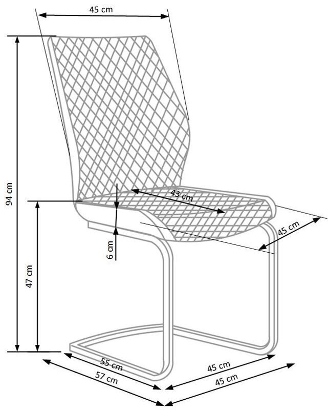 2 tooli komplekt K272, must/beež цена и информация | Söögilaua toolid, köögitoolid | kaup24.ee