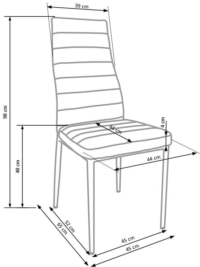 Komplektis 4 tooli K292, hall hind ja info | Söögitoolid, baaritoolid | kaup24.ee