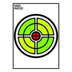 Vinüülplakatid Long Range Practice Targets Püstoli sihtmärkide komplekt - 10 tk. (40 x 60 cm) цена и информация | Декоративные наклейки | kaup24.ee