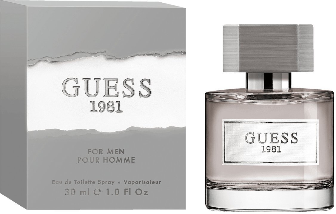 Tualettvesi Guess 1981 EDT meestele 30 ml hind ja info | Meeste parfüümid | kaup24.ee