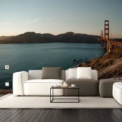 Taustapildi silla kuldvärav, ilusa maastikuga San Francisco, sisekujundus - 390 x 280 cm цена и информация | Декоративные наклейки | kaup24.ee