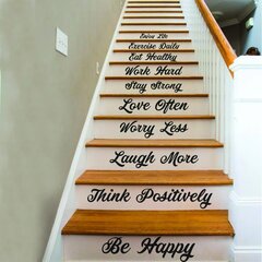 Виниловые наклейки на ступени  для лестницы в виде вдохновляющих надписей Декор интерьера цена и информация | Декоративные наклейки | kaup24.ee