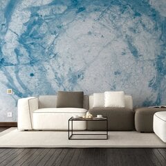 Seina seinamaaling sinise marmorist pildiga, värvilise marmori efektiga tapeet, sisekujundus - 390 x 280 cm цена и информация | Декоративные наклейки | kaup24.ee