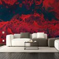 Punase marmorist pildi seina seinamaaling, tapeet erksavärvilise marmori, sisekujundusega - 390 x 280 cm