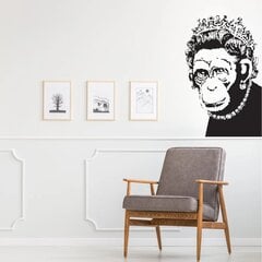 Vinüülkleebis Banksy Monkey Queen, grafiti sisekujundus – 60 x 38 cm hind ja info | Seinakleebised | kaup24.ee