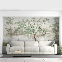 Riverside Tree tapeet, traditsioonilises hiina stiilis tapeet, sisekujundus - 390 x 280 cm hind ja info | Seinakleebised | kaup24.ee