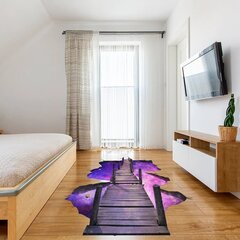 3D põrandaauguga vinüülpõrandakleebis rippsillaga, ruumikujundusega sisekujundus – 140 x 114 cm цена и информация | Декоративные наклейки | kaup24.ee