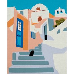 Maalimiskomplekt numbrite järg, Santorini 15 x 20 цена и информация | Живопись по номерам | kaup24.ee