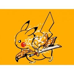 Maalimiskomplekt numbrite järg, Pikachu samurai 15 x 20 hind ja info | Maalid numbri järgi | kaup24.ee