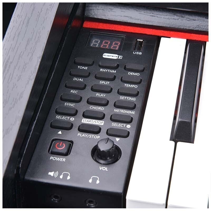 MAXSETBL-88 digiklaver must musta klaveripingiga цена и информация | Klahvpillid | kaup24.ee