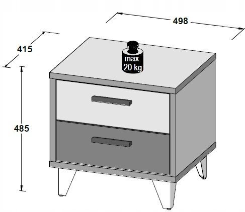 Öökapp Raven RVXK021, valge/sinine/pruun цена и информация | Öökapid | kaup24.ee