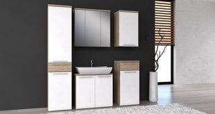 Шкаф-пенал для ванной комнаты Mindi MDIS711L, белый/цвет дуба цена и информация | Forte Мебель для ванной | kaup24.ee