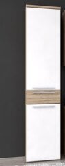 Шкаф-пенал для ванной комнаты Mindi MDIS711L, белый/цвет дуба цена и информация | Шкафчики для ванной | kaup24.ee