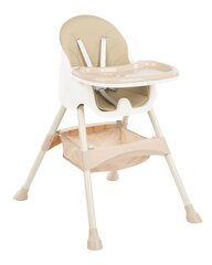 Стульчик для кормления Kikkaboo Brie 2in1, beige цена и информация | Стульчики для кормления | kaup24.ee