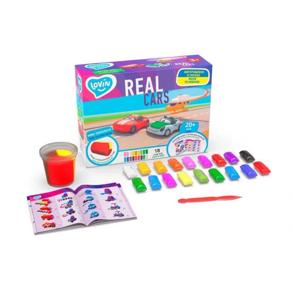 Loominguline komplekt Modelling pusle Play Dough - Real Сars, 3+ aastat hind ja info | Arendavad mänguasjad | kaup24.ee