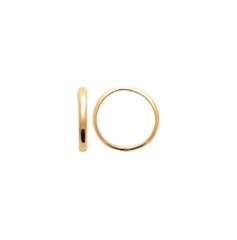 750° kullaga kaetud kõrvarõngad, ⌀ 24 mm, toodetud Prantsusmaal hind ja info | Kõrvarõngad | kaup24.ee