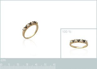 Кольцо с золотым покрытием 750°, 15.5, произведено во Франции цена и информация | Кольцо | kaup24.ee