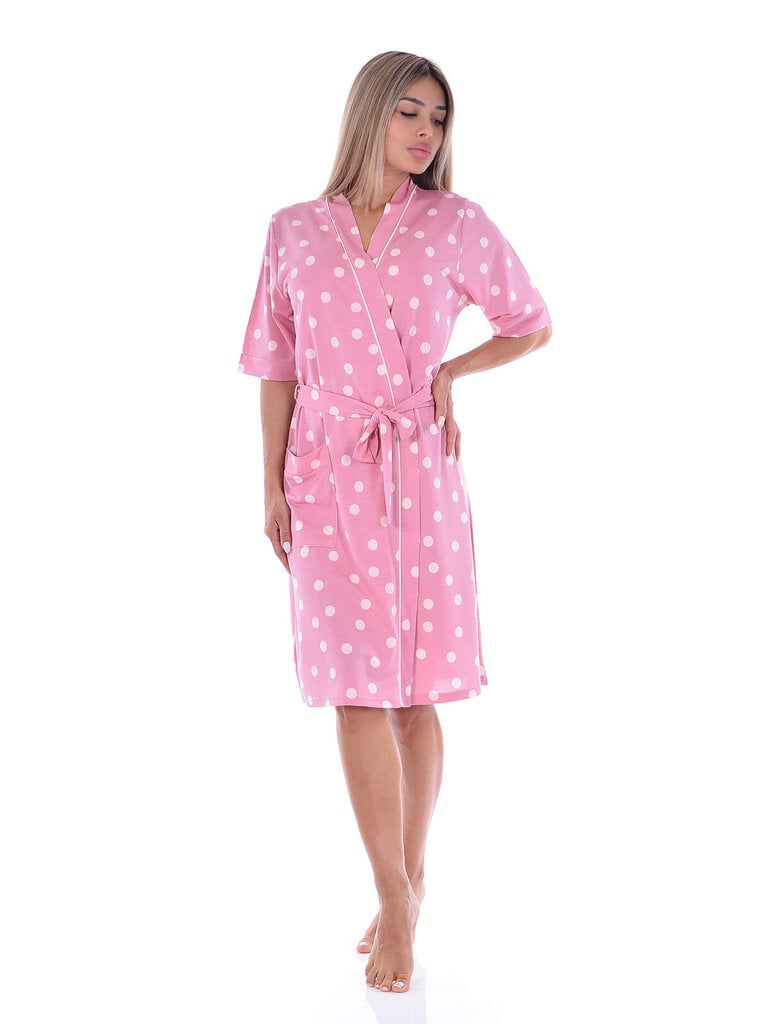 Õhuke hommikumantel Ph, roosa täpiline цена и информация | Naiste hommikumantlid | kaup24.ee