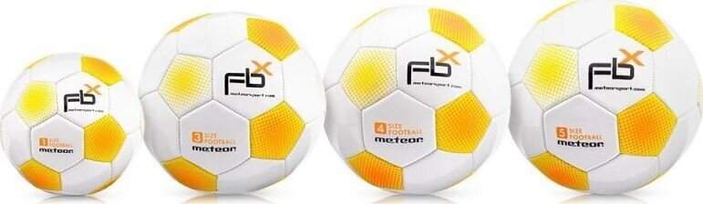 Jalgpalli pall Meteor FBX, suurus 3, valge цена и информация | Jalgpalli pallid | kaup24.ee
