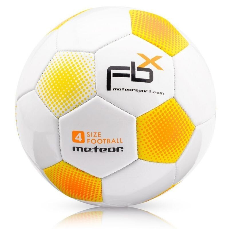 Jalgpalli pall Meteor FBX, suurus 4, valge цена и информация | Jalgpalli pallid | kaup24.ee