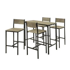 Комплект кухонной мебели из 5 частей SoBuy OGT14-N, коричневый цвет цена и информация | Комплекты мебели для столовой | kaup24.ee