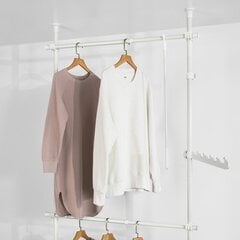 Открытый шкаф для одежды SoBuy FRG109-BR, белый цена и информация | Шкафы | kaup24.ee